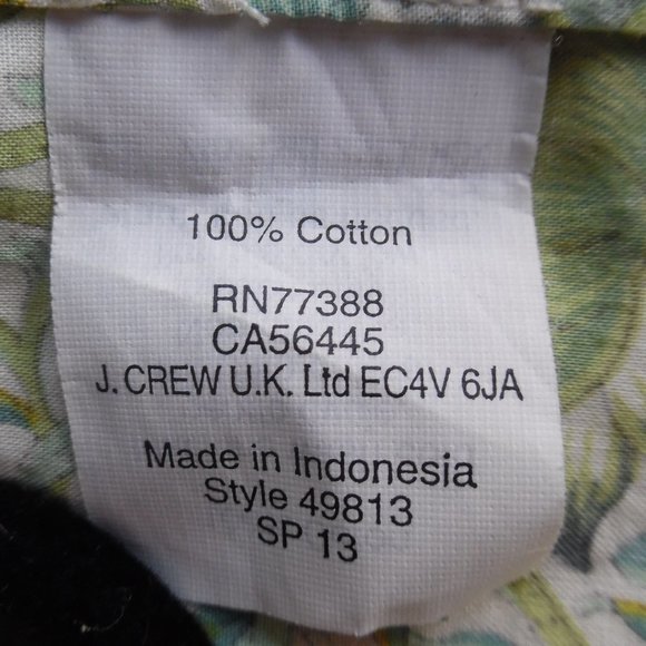 J. Crew Liberty London Peasant Lodden Paisley Cotton Casual Shirt Top Blouse XS - Picture 12 of 12